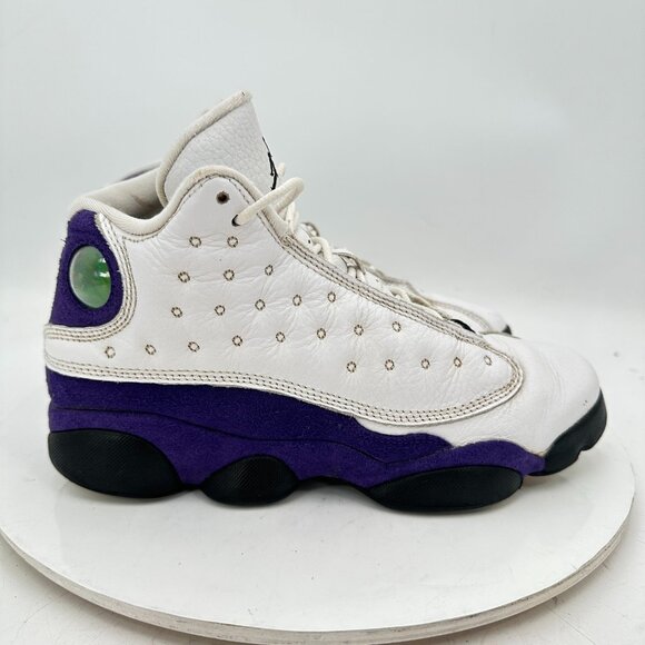 Nike Air Jordan 13 Retro Lakers Youth Size 6.5Y Women 8 884129-105 White Shoes - Picture 4 of 11